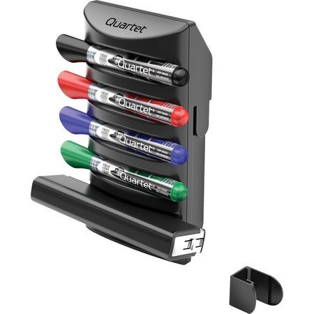 Quartet Accessory Caddy, 4-Markers, 1-Eraser, Black QRT85377